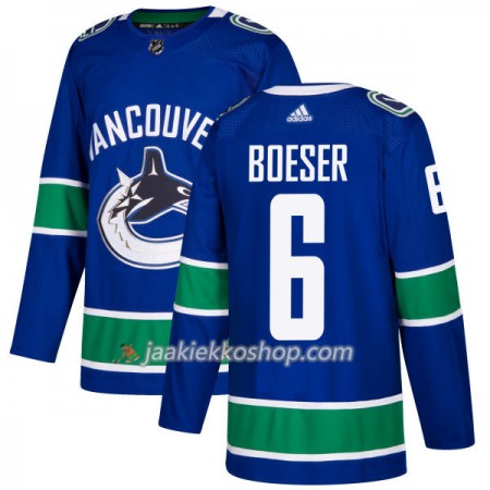 Miehille NHL Vancouver Canucks Pelipaita Brock Boeser 6 Adidas 2017-2018 Sininen Authentic